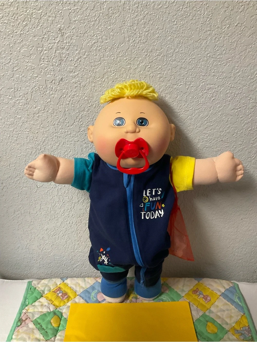 RARE Cabbage Patch Kid BabyLand Exclusive Boy 01B Lemon Hair Tuft Blue Eyes 2015